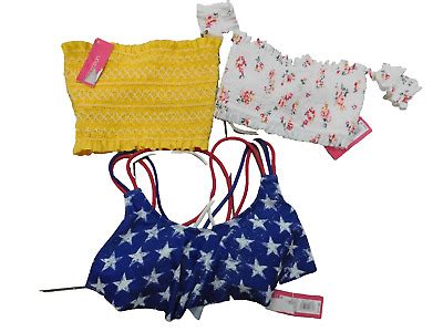 YOU GET 3 Xhilaration JUNIORS XS Bikini Swim Tops NWT FLAW EBay