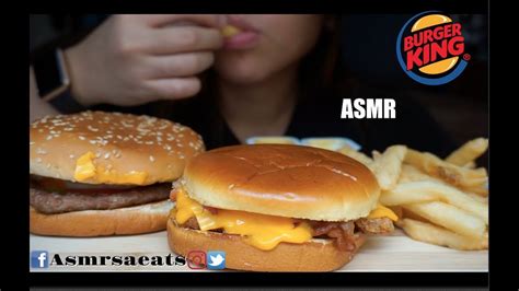 Asmr Burger King Cheesy Bacon Crispy Chicken And Whopper Asmr Sa Eats