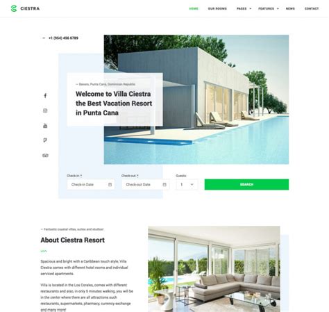 Free WordPress Theme For Apartment Rentals Oceanica Lite By MotoPress