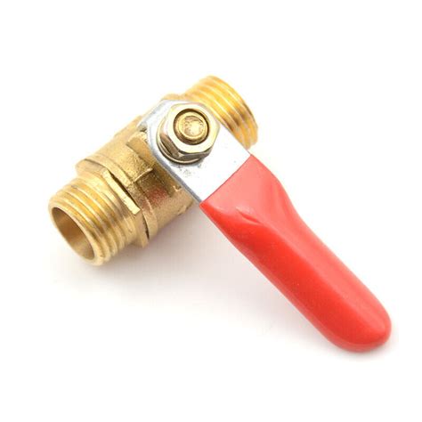 G Pipe Male To Male Thread Brass Ball Valve Hose Connector Switch C