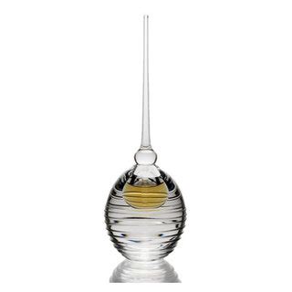 Round Hand Blown Perfume Bottle Contemporary Cappuccino And