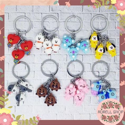 Jual COD GANTUNGAN KUNCI MINI TRIPLE KPOP KEY CHAIN MINI KPOP