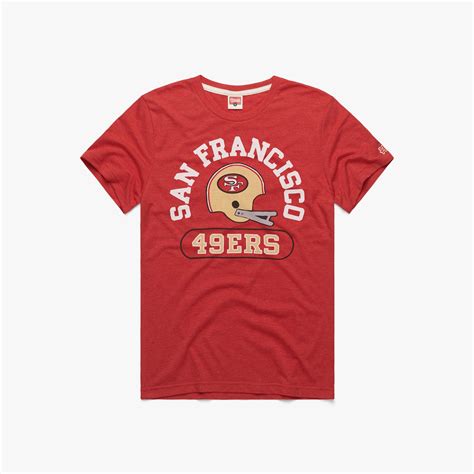 San Francisco 49ers Throwback Helmet | Retro 49ers T-Shirt – HOMAGE