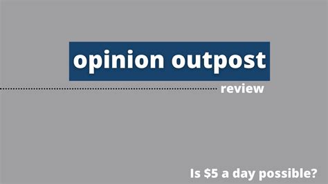 Opinion Outpost Review What Can You Really Make Youtube