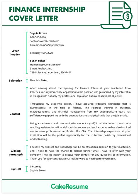 Internship Application Letter Examples