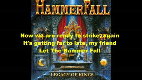 Hammerfall Let The Hammer Fall Lyrics YouTube