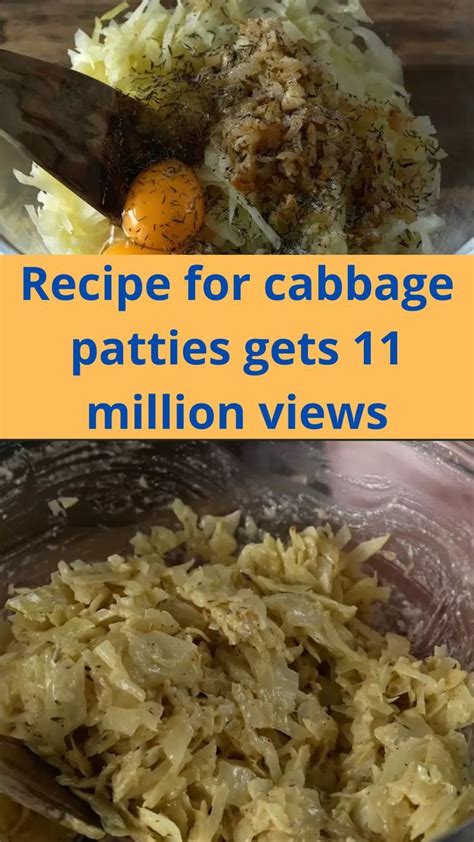 Recipe For Cabbage Patties That Taste Better Than Meat Gets 11 Million Views Artofit