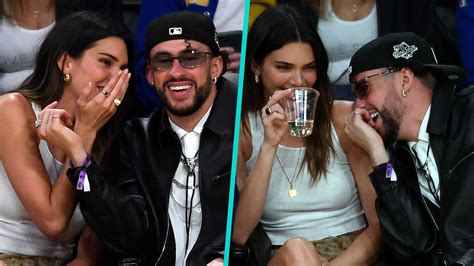 Kendall Jenner And Bad Bunny Get Cozy Together Sitting Courtside At