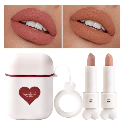 Gulubin Hydrating Lip Peel Lipstick Makeup Set Waterproof Long Lasting Velvet Moisturizing Lip