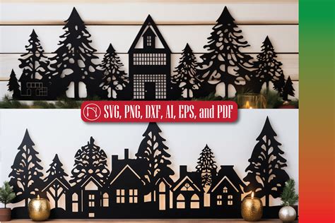 Cricut Christmas Village SVG Bundle Graphic By NGISED Creative Fabrica