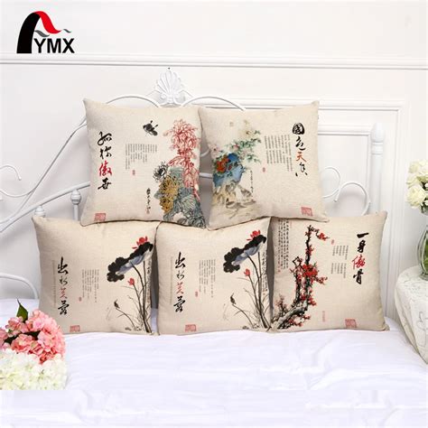 Chinese Style Cushion Cover Cotton And Linen Creative Cushions Cover