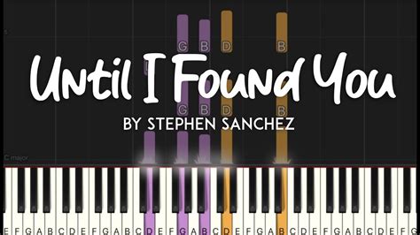 Until I Found You By Stephen Sanchez Synthesia Piano Tutorial Sheet Music Chords Chordify