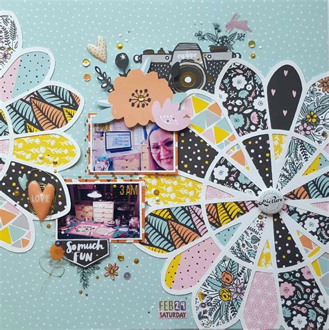 🌼 🌹 This Colorful Scrapbook Layout Is A Fun Way To Capture The Magic