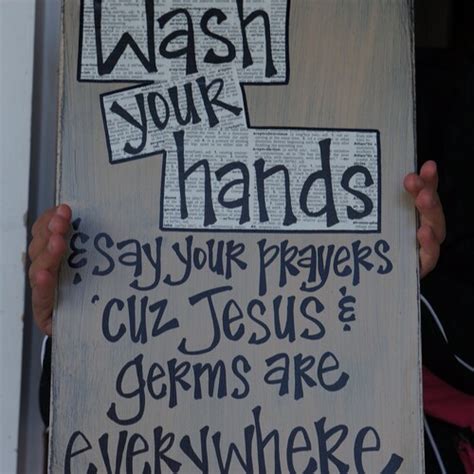 Wash Your Hands And Say Your Prayers Wood Sign Etsy