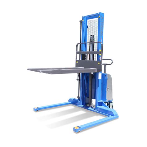 Blue Semi Electric Straddle Stacker Astrolift Pallet Stackers