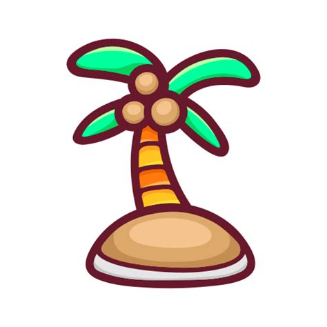 Coconut Tree Stickers Free Nature Stickers