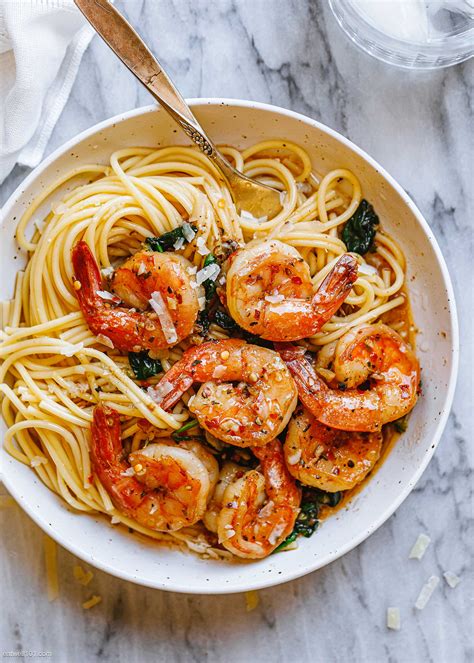 Garlic Butter Shrimp Pasta Recipe With Spinach How To Cook Shrimp Pasta — Eatwell101