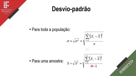 BIOESTATÍSTICA Aula 005 Variância e Desvio Padrão YouTube