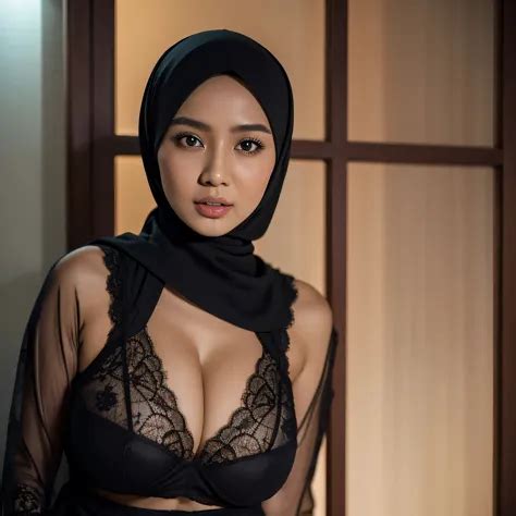 47 Years Old Hijab Indonesian Mature Woman Huge 86 9 Lace Bra