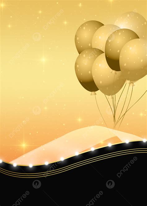 Happy Birthday Background Design With Golden Balloon Wallpaper Image ...