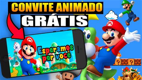 Convite Digital Animado Mario Bros Gr Tis Proshow Producer Edit Vel