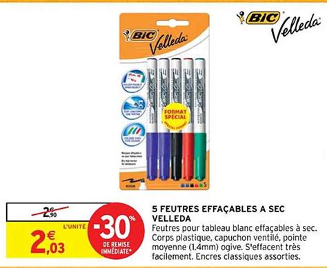 Promo Feutres Effa Ables Sec Velleda Chez Intermarch Hyper