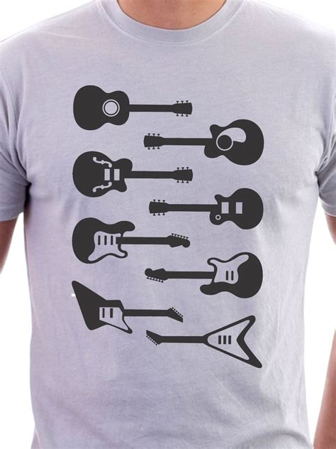 Guitars Printed T Shirt Guitars Logo T Shirt Print T Shirt With