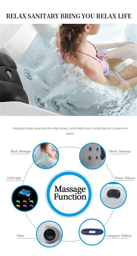 Outdoor Whirlpool Tub With Massage Function Person Spa Hot Tub For