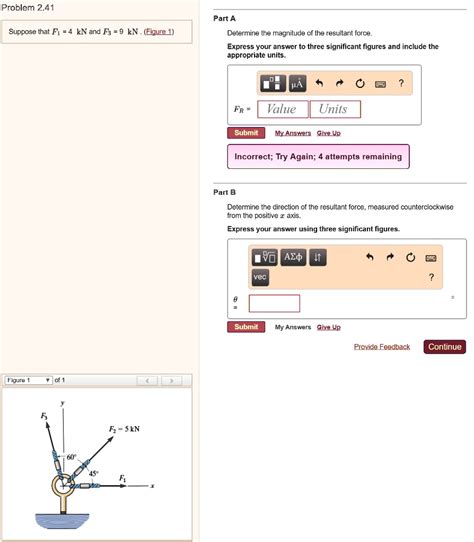 Solved Suppose That F1 4 Kn And F3 9 Kn Determine The Magnitude