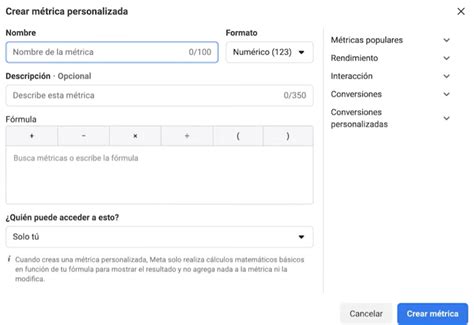 Métricas personalizadas en Facebook Ads Felipe Vergara