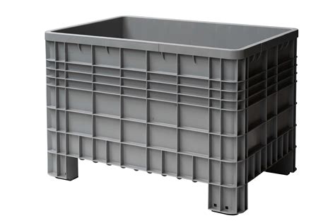 Plastic Pallet Box With Legs X X Mm Ribbed And Closed