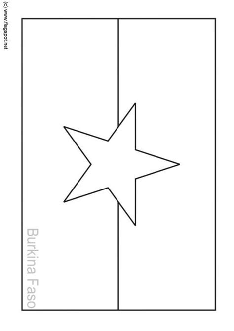 Coloring Page flag Burkina Faso - Free printables - Img 6181