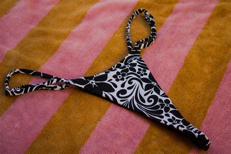 Ensemble De Bikini String Br Silien Fleuri Fait Main Etsy France