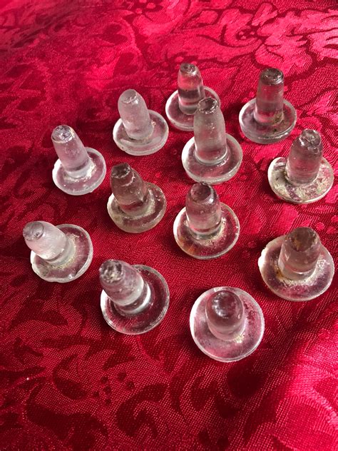 12 Antique Glass Bottle Stoppers Vintage 18 Mid1900s Etsy