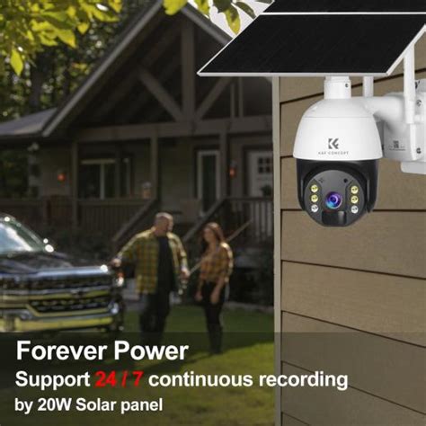 4G Surveillance Camera 24 7 Recording Solar Battery Powered K F