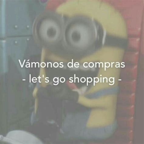 A Minion Sitting In A Chair With The Caption Saying Vamos De Compras