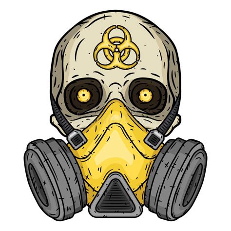 Skull. Skull with Gas Mask. Skull with Respirator. Stock Vector - Illustration of draw, frontal ...