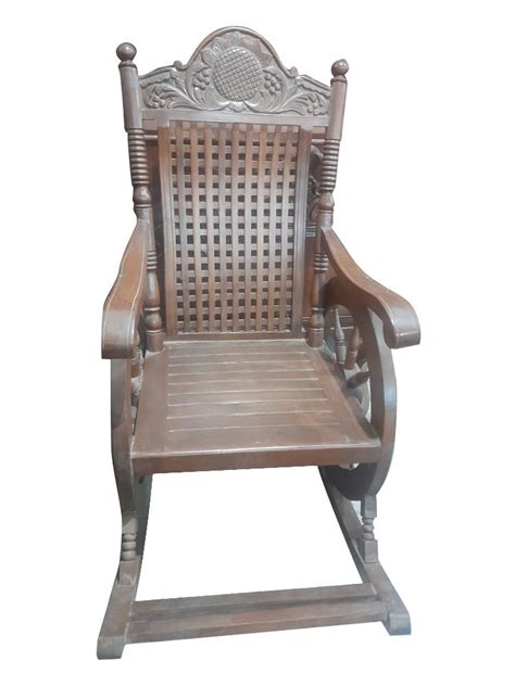 Weight 10 Kg Dark Brown Wooden Rocking Chair Finish Polished At Rs