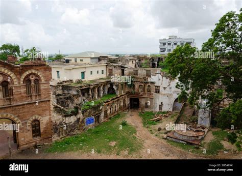 Structures damaged by the 2001 Gujarat earthquake inside Prag Mahal, Bhuj, Kutch, Gujarat, India ...