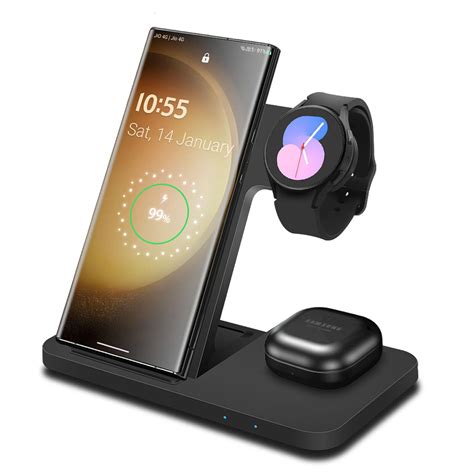 3in1 Wireless Charger Charging Dock Stand For Samsung S23 Glaxy Watch 6 4classic Ebay