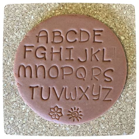 Alphabet Clay Stamps