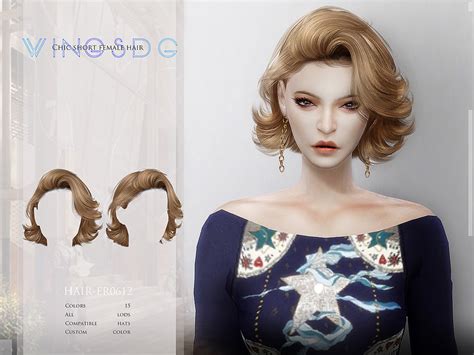 The Sims Resource - Chic short female hair ER0612