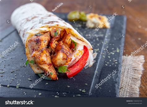 Delicious Grilled Chicken Kebab Wrap Onion Stock Photo 1530432725 | Shutterstock