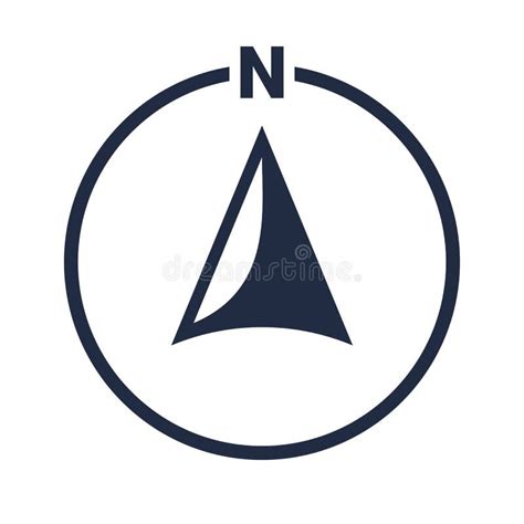 North Arrow Icon N Direction Vector Point Symbol Stock Vector ...