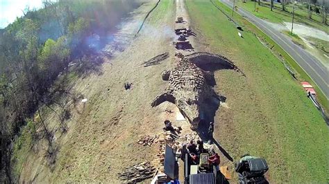 Garyville Christmas Eve Bonfires Feature Giant 78 Foot Gator