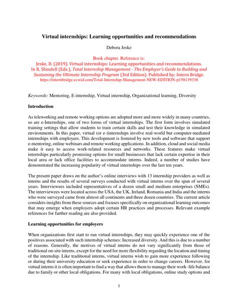 Internship Report Conclusion And Recommendation Bella Buckland