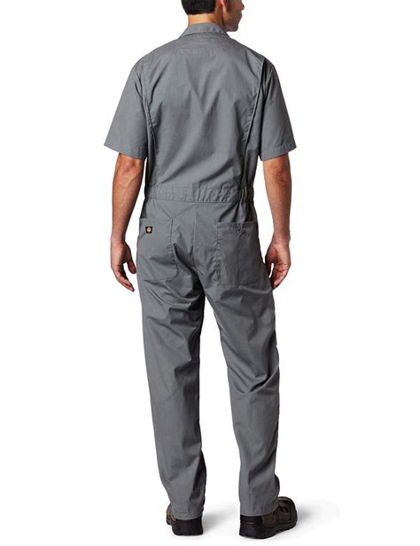 Dickies Mens Short Sleeve Coverall Gray Large Gray Size Large