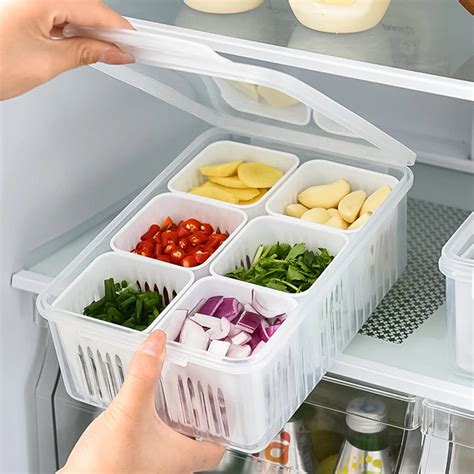 Refrigerator Storage Box Fridge Organizer Vegetable Fruit Fresh Boxes