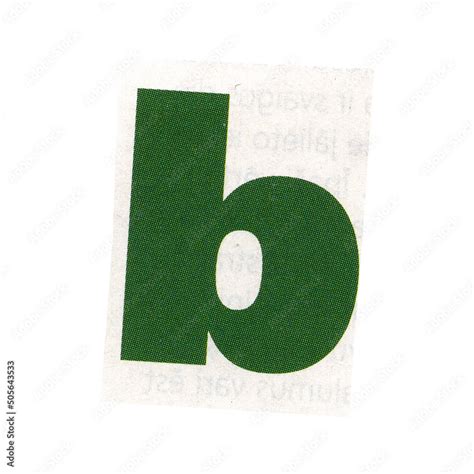 Letter B Magazine Cut Out Font Ransom Letter Isolated Collage