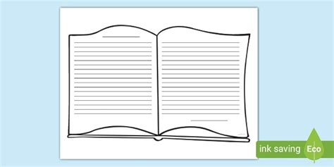 Blank Book Pages for Kids - Printable Book Template ELA